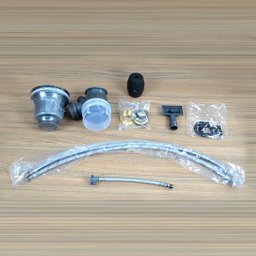 Kit Cuba Quadrada + Torneira Extensivel com Controle Temperatura Cascata Cesto e Tábua - Completa - 8