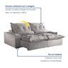 Sofá Retrátil e Reclinável 3 Lugares 210cm Avalon Super Pillow  - 4