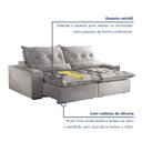 Ver mais imagens de Sofá Retrátil e Reclinável 3 Lugares 210cm Avalon Super Pillow 