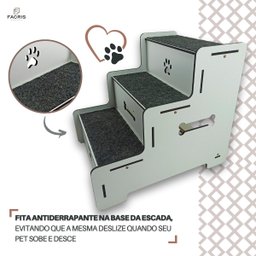 Escadinha para Cachorro Escada para Cachorro 3 Degraus Pet - 4