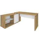 Ver imagem 1 de Mesa para Escritório Escrivaninha Home Office Orly A02 Olmo Branco - Lyam Decor