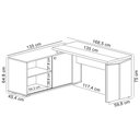 Ver imagem 4 de Mesa para Escritório Escrivaninha Home Office Orly A02 Olmo Branco - Lyam Decor