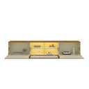 Ver imagem 3 de Rack para TV até 60 Polegadas Luminare 3 Portas com Vidro e LED 100% MDF Naturale - Gelius