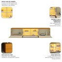 Ver imagem 5 de Rack para TV até 60 Polegadas Luminare 3 Portas com Vidro e LED 100% MDF Naturale - Gelius