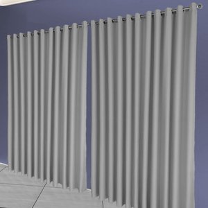 cortina para apartamento blackout Napoli 5,50 x 2,30 cinza