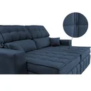 Ver imagem 4 de Sofá Retrátil e Reclinável 1,80m Molas Ensacadas e Costura Tripla Cama inBox Japão Velusoft