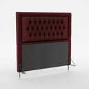 Ver imagem 2 de Kit Cabeceira Estofada Decorativa Pegasus e Calçadeira Sagitarius 160 Para Cama Queen Sued Bordô Ara