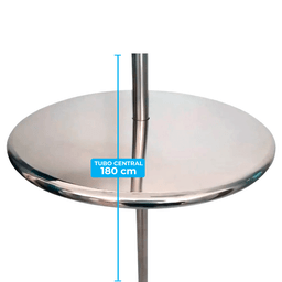 Mesa De Inox Redonda 60cm Para Piscna Igasol Mesa Inox R60 - 5