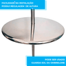 Mesa De Inox Redonda 60cm Para Piscna Igasol Mesa Inox R60 - 2