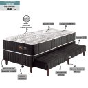 Ver imagem 3 de Auxiliar Cama Box Colchão Solteiro Especial 96x203x67cm com Molas Ensacadas Denver Black