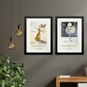 Kit 2 Quadros Obras Salvador Dalí - Mulheres 33x24cm - com Vidro:madeira Branca - 1