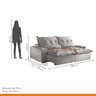 Sofá Retrátil e Reclinável 4 Lugares 230cm Avalon Super Pillow  - 6