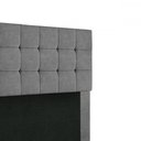 Ver imagem 5 de Cabeceira Cama Box Queen 160 Cm Estofada Suede Cinza Amassado Julia Speciale Home