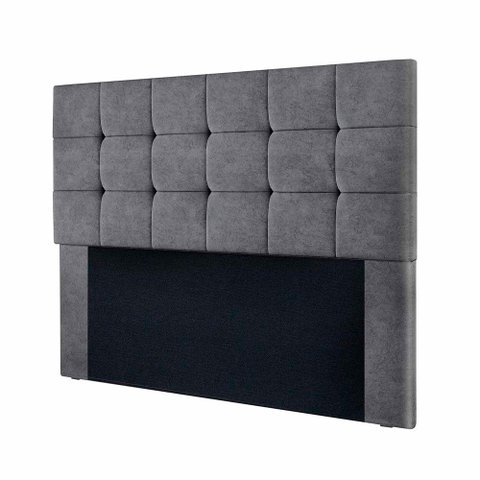 Cabeceira Cama Box Queen 160 Cm Estofada Suede Cinza Amassado Julia Speciale Home