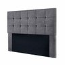 Cabeceira Cama Box Queen 160 Cm Estofada Suede Cinza Amassado Julia Speciale Home - 1