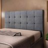 Cabeceira Cama Box Queen 160 Cm Estofada Suede Cinza Amassado Julia Speciale Home - 2