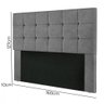 Cabeceira Cama Box Queen 160 Cm Estofada Suede Cinza Amassado Julia Speciale Home - 3