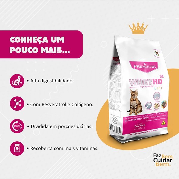 Raçao Wheyhd Lift Gatos Castrados Sc 1 Kg Premiatta 4035 - 2