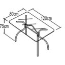 Ver imagem 3 de Conjunto Sala de Jantar Mesa 120x80cm Mvr1927 com 4 Cadeiras C504  