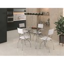 Ver imagem 1 de Conjunto Sala de Jantar Mesa 120x80cm Mvr1927 com 4 Cadeiras C504  