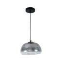 Ver imagem 1 de Pendente Pietra Sfera Preto Vidro Fumê 24,5cm 1g9
