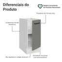 Ver imagem 3 de Balcão de Cozinha 35 cm 1 Porta (sem Tampo) Branco/Cinza Agata Madesa