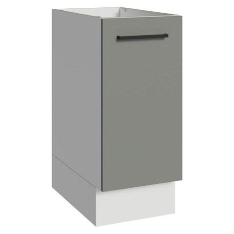 Balcão de Cozinha 35 cm 1 Porta (sem Tampo) Branco/Cinza Agata Madesa
