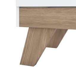 Cômoda Infantil Confete com Porta e 3 Gavetas Branco/jequitibá - Móveis Henn - 4 Cômoda Infantil Confete com Porta e 3 Gavetas Branco/jequitibá - Móveis Henn - 4