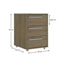 Ver imagem 3 de Gaveteiro 3 Gavetas Office Espresso Móveis