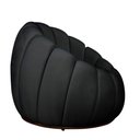 Ver imagem 1 de Poltrona Concha com Almofada Base Arco Giratória Veludo Cor Preto