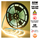 Ver imagem 1 de Fita 240 Led's 220v 10 Metros Ip20 3528 22w 3000k Liga Direto