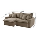 Ver imagem 7 de Sofá Montreal Veludo 02 Módulos 80cm B25cm Meu Sofá Online B002 Veludo Capuccino