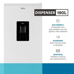 Geladeira Eos 190 Litros com Dispenser de Água na Porta Branco Erv200b 220v - 3