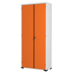 Armário Aço Escritório Fechadura 3 Prateleiras EA302 Laranja - 1