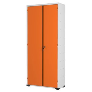 Armário Aço Escritório Fechadura 3 Prateleiras EA302 Laranja