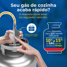 Regulador Registro de Gás de Cozinha Vazão 2kg/h + Mangueira 1,2m com Abraçadeiras | Aliança - 5