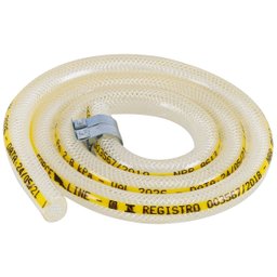 Regulador Registro de Gás de Cozinha Vazão 2kg/h + Mangueira 1,2m com Abraçadeiras | Aliança - 2