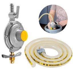 Regulador Registro de Gás de Cozinha Vazão 2kg/h + Mangueira 1,2m com Abraçadeiras | Aliança - 3