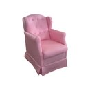 Ver imagem 2 de Poltrona de Amamentação Balanço e Puff Manu Suede Rosa Bebê