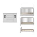 Ver mais imagens de Berço Americano 3 em 1 com Cômoda 2 Portas 4 Gavetas Teddy Multimóveis Mp4727 Branco