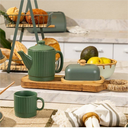 Ver imagem 3 de Manteigueira com Tampa de Metal e Base em Bambu 400ml - Verde Militar