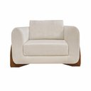 Ver imagem 7 de Kit 2 Poltronas Decorativas Pés em Madeira Buzz Linho Pérola - Gran Belo