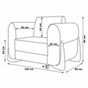 Ver imagem 2 de Kit 2 Poltronas Decorativas Pés em Madeira Buzz Linho Pérola - Gran Belo