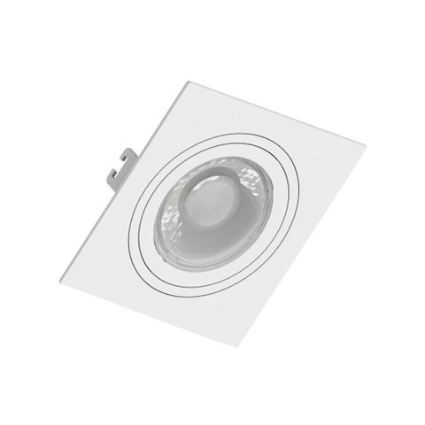Spot de Embutir Face Plana Quadrado Par20 13x13x3,5cm Termoplástico Branco - Save Energy Se-330.1039