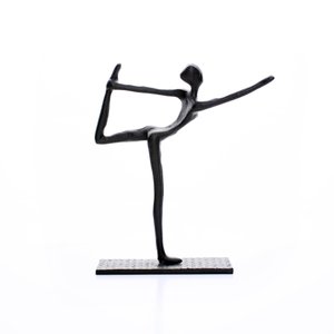 Escultura Decorativa em Metal Preto Equilíbrio 17x14 cm - D'Rossi