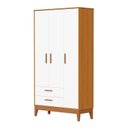 Ver imagem 2 de Guarda-Roupa 3 Portas para Quarto de Bebê Flip Branco/Fosco/Savana