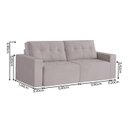 Ver imagem 3 de Sofá Retrátil 3 Lugares 200cm Astris Branco Gelo