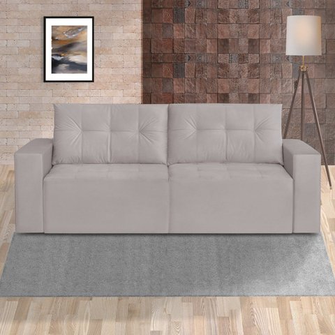 Sofá Retrátil 3 Lugares 200cm Astris Branco Gelo