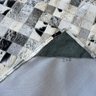Tapete de couro preto branco salino 2,00x3,00 s/b peça 5x5cm - 3