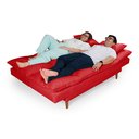 Ver imagem 3 de Sofá Cama Casal 3 Lugares Andorra Suede Vermelho 373 Império Estofados